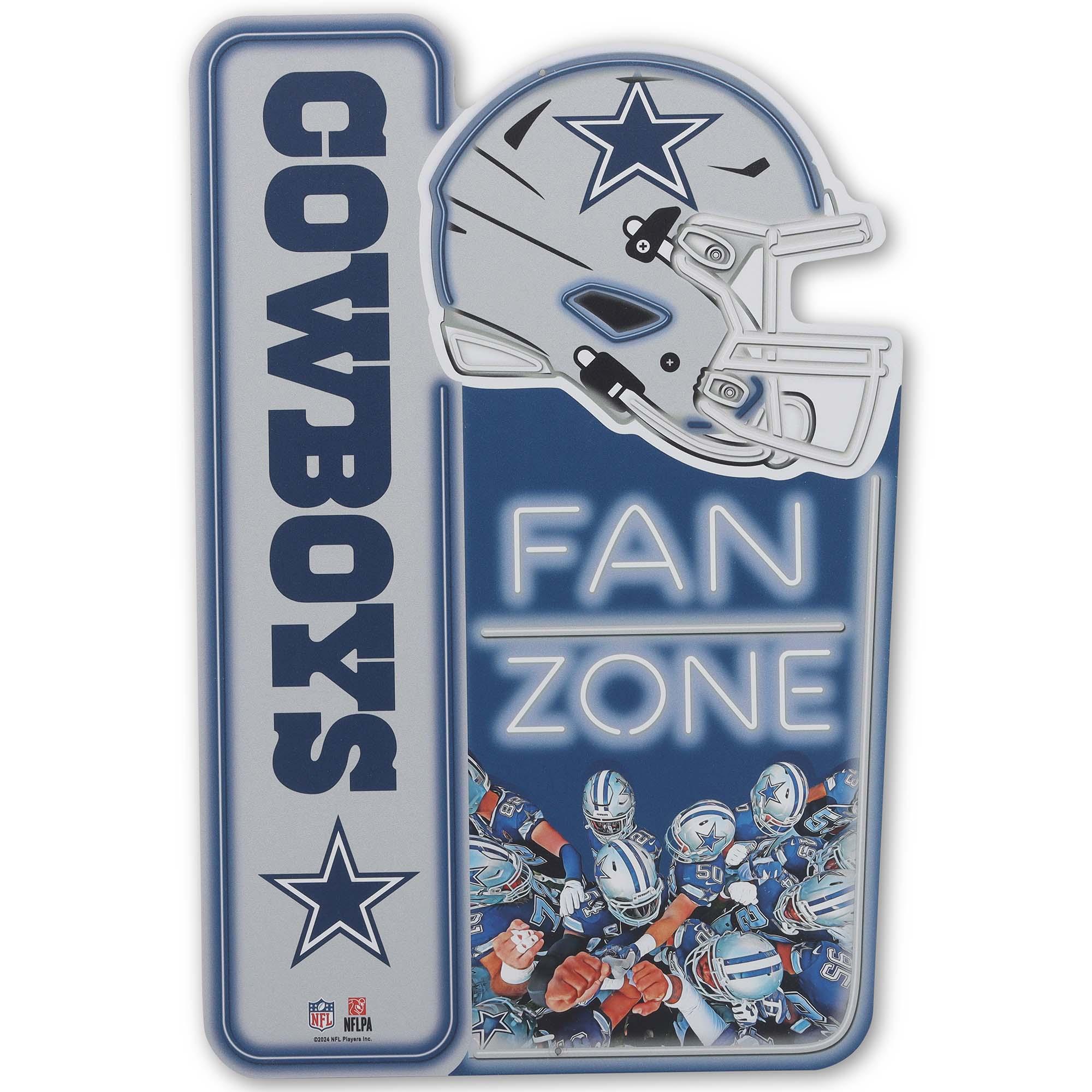 Dallas cowboys fan zone metal sign open road brands